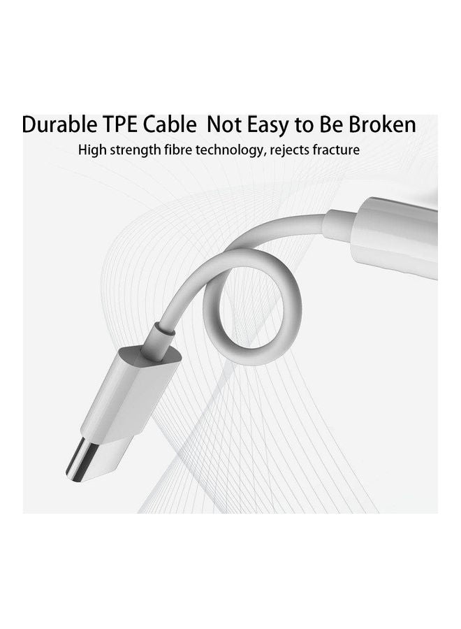 Mobile Phone Accessories Type C to 3.5mm Audio Cable Earphone for Huawei/SAMSUNG/XIAOMI White - Image 2