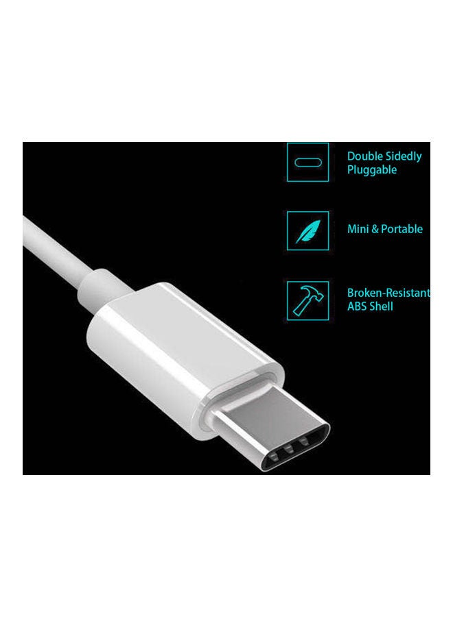 Mobile Phone Accessories Type C to 3.5mm Audio Cable Earphone for Huawei/SAMSUNG/XIAOMI White - Image 5