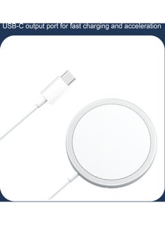 Generic HSLG Wireless Magnetic Fast Charging Pad for iPhone 12/12 mini/12 pro/12 pro max and Huawei XiaoMi Silver  - Image 2