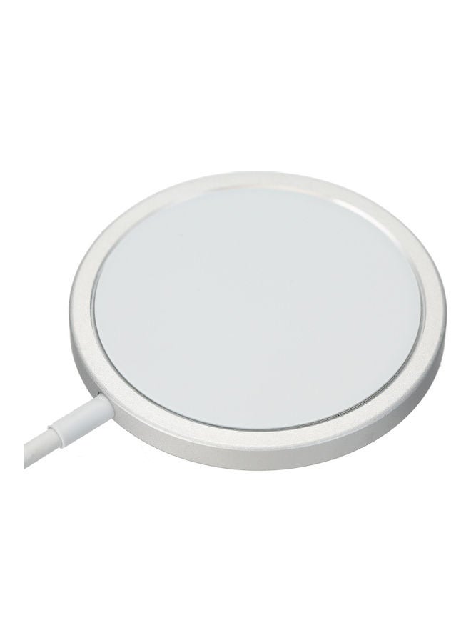 Generic - HSLG Wireless Magnetic Fast Charging Pad for iPhone 12/12 mini/12 pro/12 pro max and Huawei XiaoMi Silver - Image 1