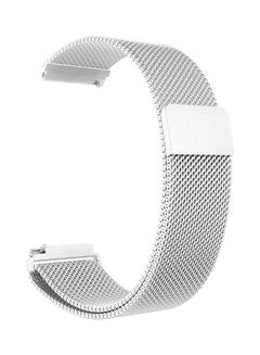 Bikson Loop Stainless Steel Smartwatch Strap Band For Samsung Galaxy Watch 46mm/Huawei GT2/Gear S3 Frontier/Classic/Honor Magic 2/Fossil 22mm Metallic White  - Image 1