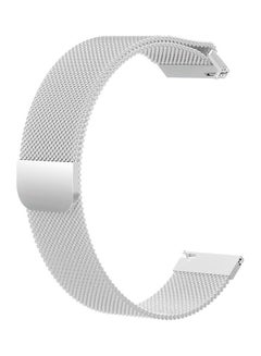 Bikson Loop Stainless Steel Smartwatch Strap Band For Samsung Galaxy Watch 46mm/Huawei GT2/Gear S3 Frontier/Classic/Honor Magic 2/Fossil 22mm Metallic White  - Image 2