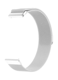 Bikson Loop Stainless Steel Smartwatch Strap Band For Samsung Galaxy Watch 46mm/Huawei GT2/Gear S3 Frontier/Classic/Honor Magic 2/Fossil 22mm Metallic White  - Image 4
