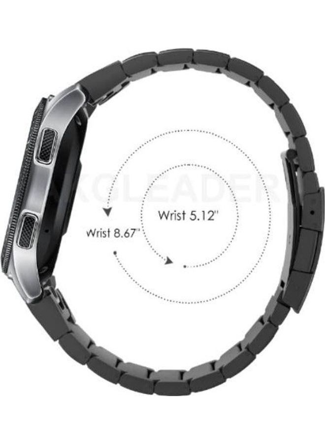 Stainless Steel Smartwatch Wrist Strap Band For Samsung Galaxy Watch 46mm/Gear S3/Huawei Gt/2 Black - Image 2