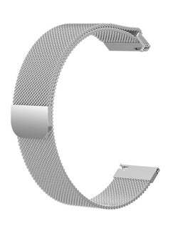Loop Stainless Steel Smartwatch Strap Band For Samsung Galaxy Watch 46mm/Huawei GT2/Gear S3 Frontier/Classic/Honor Magic 2/Fossil 22mm Sonic Silver