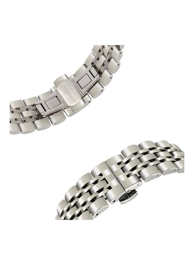 Classic Stainless Steel Smartwatch Strap Band For Samsung Galaxy Watch 46mm/Huawei GT2/Gear S3 Frontier/Classic/Honor Magic 2/Fossil 22mm Silver - Image 4