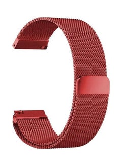 Bikson Loop Stainless Steel Smartwatch Strap Band For Samsung Galaxy Watch 46mm/Huawei GT2/Gear S3 Frontier/Classic/Honor Magic 2/Fossil 22mm Red  - Image 1