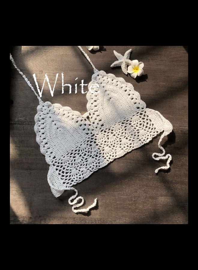 Knitting Bra Top White - Image 1