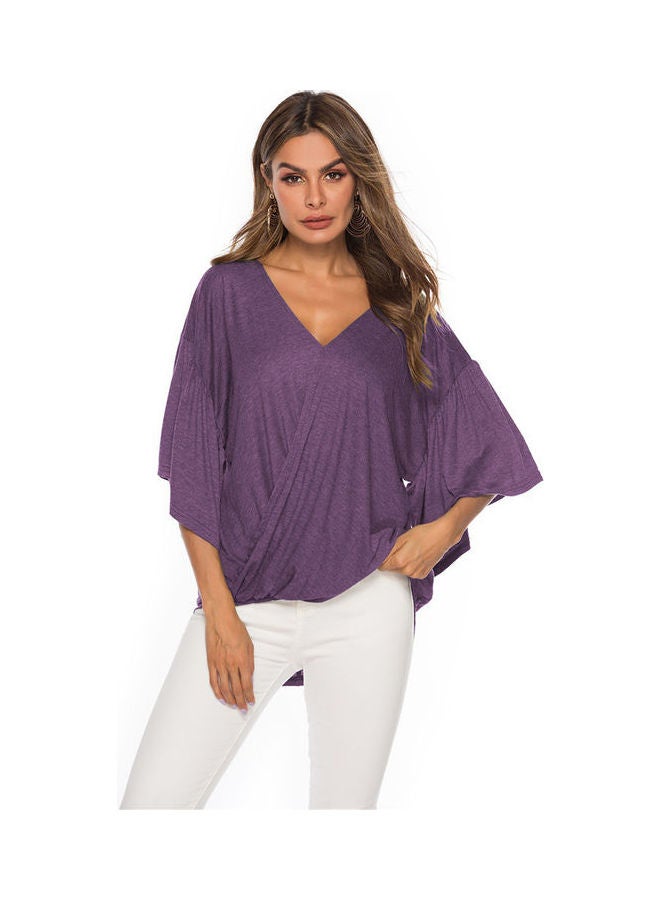 Solid Blouse Purple - Image 1