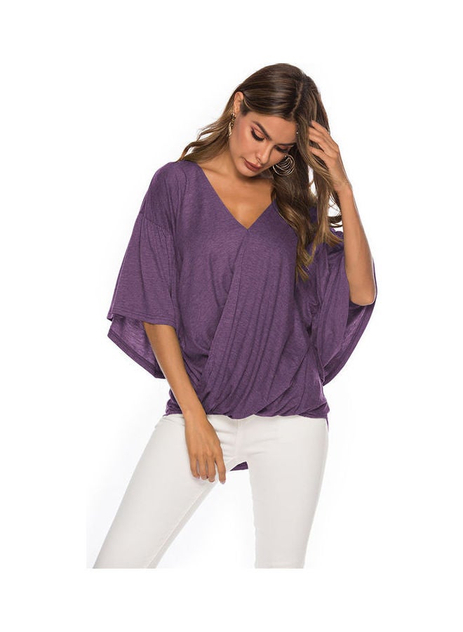 Solid Blouse Purple - Image 2