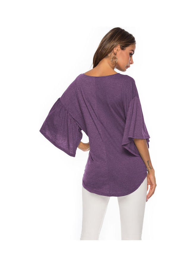 Solid Blouse Purple - Image 3