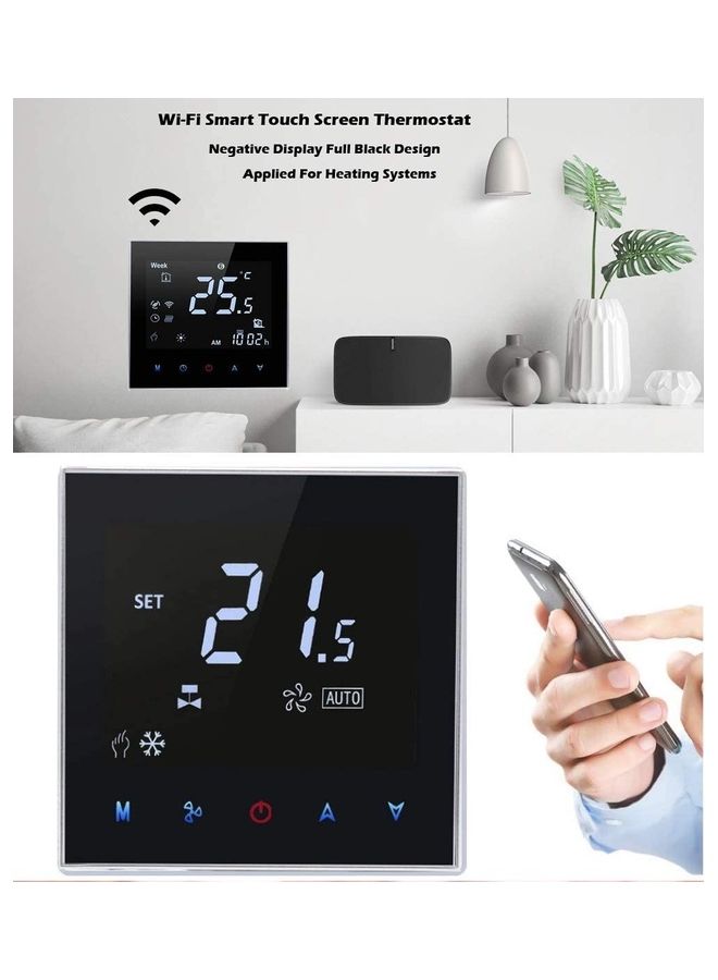 Generic Royal Apex Wifi Programmable Room AC Smart Thermostat 1200 W 2pipeWhite Black  - Image 4