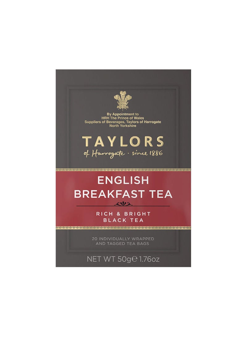 Taylors Of Harrogate - Organic English Breakfast Tea Pack of 20 - Image 1