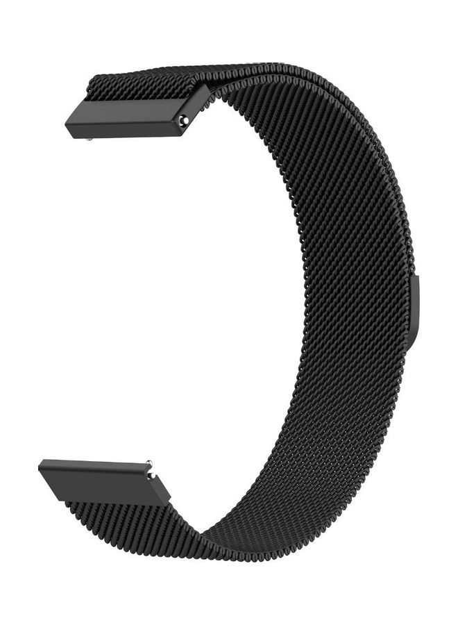 Bikson - Loop Stainless Steel Smartwatch Strap Band For Samsung Galaxy Watch 46mm/Huawei GT2/Gear S3 Frontier/Classic/Honor Magic 2/Fossil 22mm Space Black - Image 1
