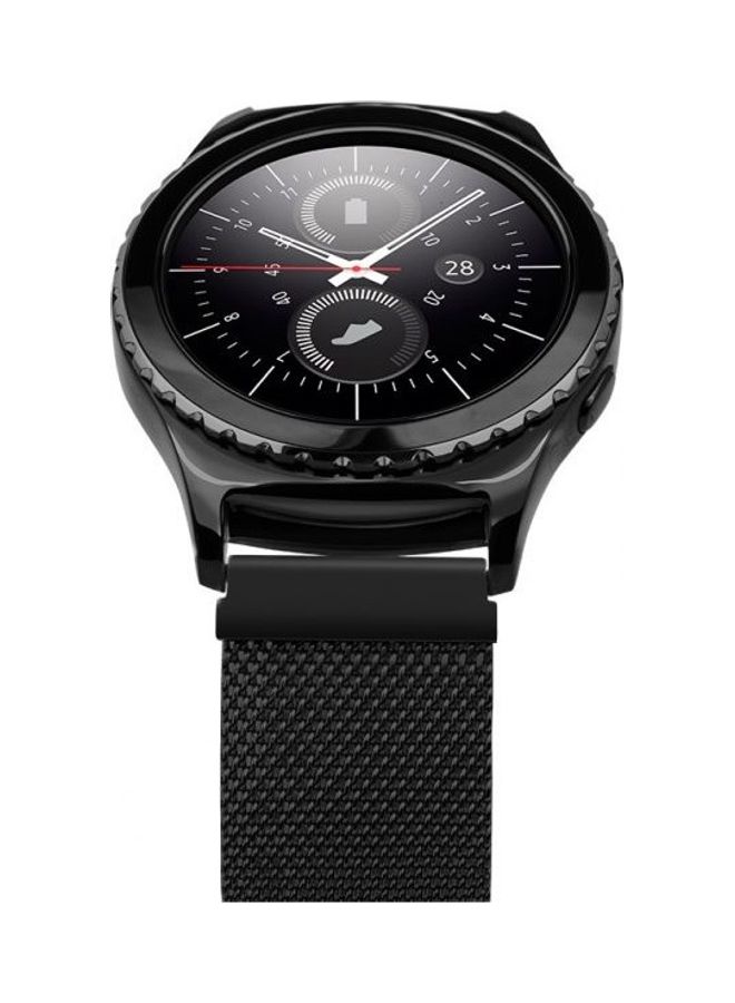 Bikson - Loop Stainless Steel Smartwatch Strap Band For Samsung Galaxy Watch 46mm/Huawei GT2/Gear S3 Frontier/Classic/Honor Magic 2/Fossil 22mm Space Black - Image 1