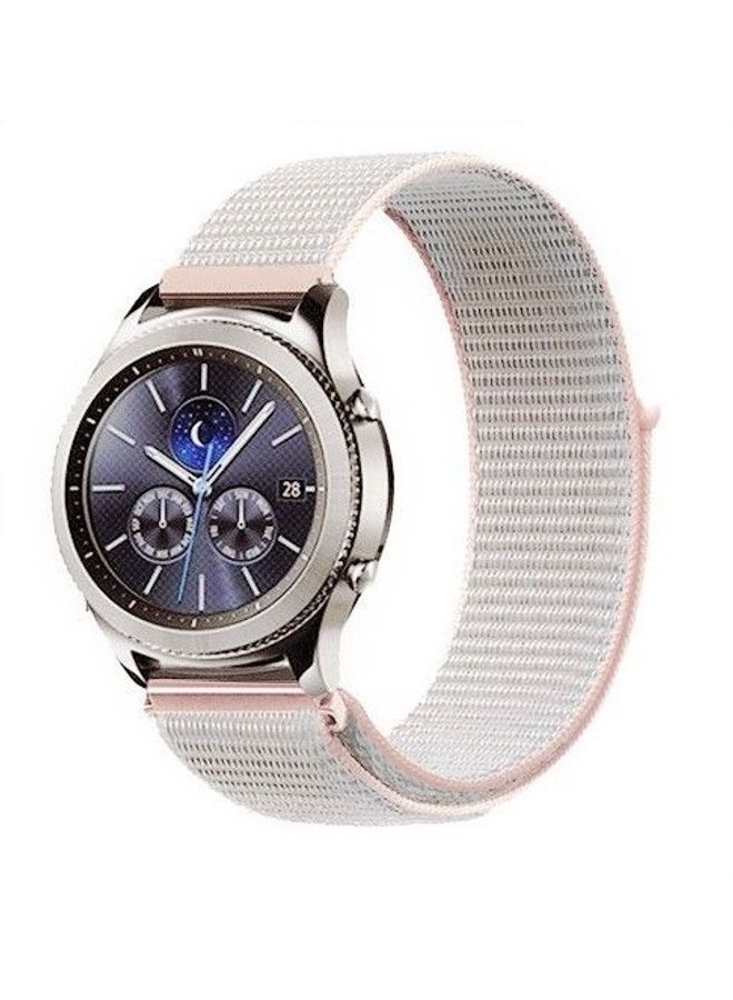 Bikson Sports Series Woven Nylon Strap Smartwatch Band For Samsung Galaxy Gear S3 /Huawei GT/GT2/Honor Magic 2 Beige