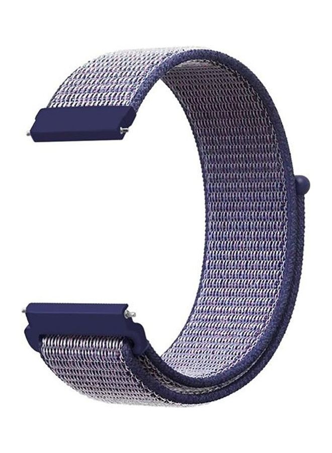 Bikson Casual Woven Nylon Strap Smartwatch Band For Samsung Galaxy Gear 46 mm Purple/White  - Image 2