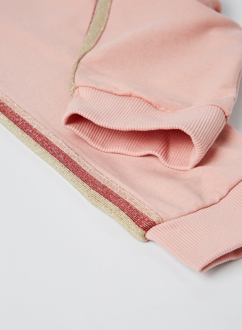 NAME IT - Kids Side Stripe Sweatpants Mellow Rose - Image 1