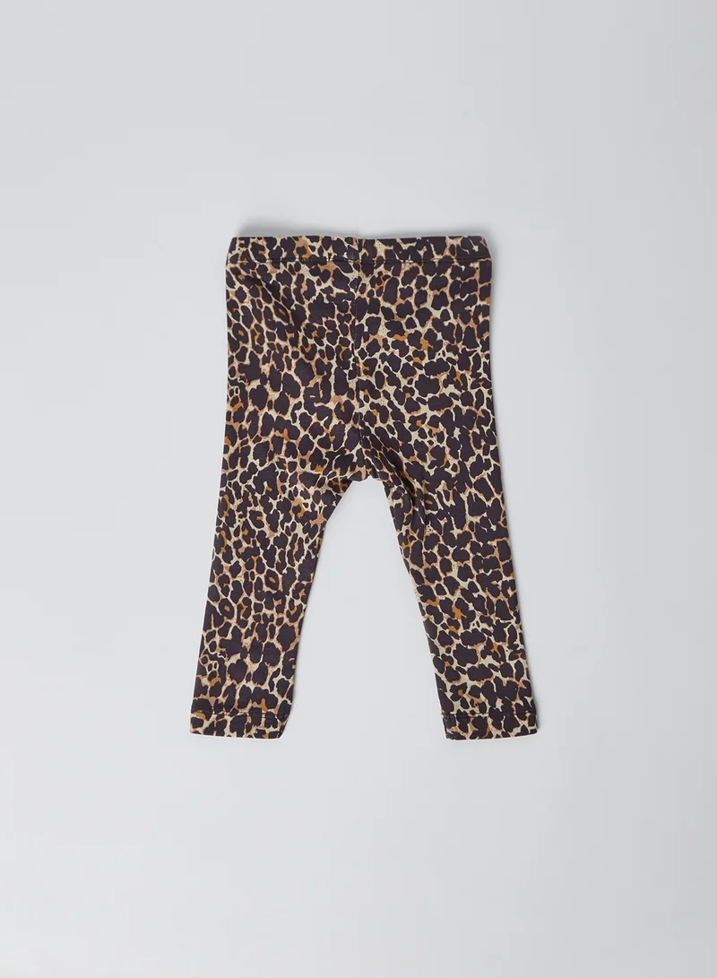 NAME IT Baby Leopard Print Leggings Mole