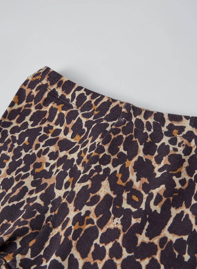 NAME IT - Baby Leopard Print Leggings Mole - Image 1