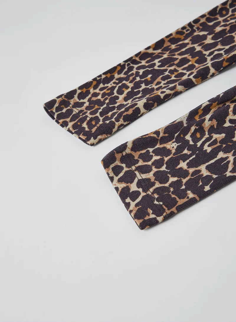NAME IT Baby Leopard Print Leggings Mole
