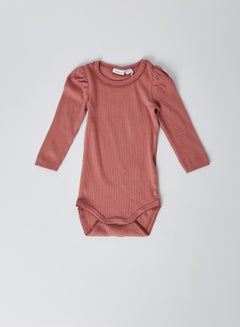 Baby Ribbed Onesie Withered Rose