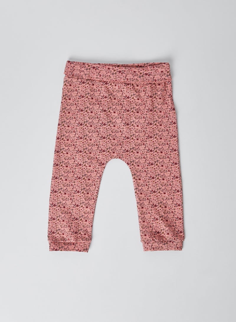 NAME IT Baby Floral Sweatpants Blush  - Image 1