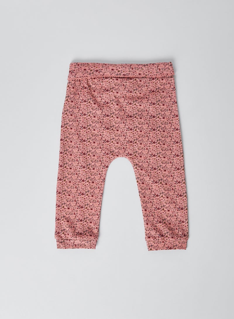 NAME IT Baby Floral Sweatpants Blush  - Image 2