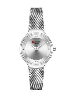 Women's Waterproof Stainless Steel Mesh BAnd Quartz Watch 9028 - 27 mm - Silver