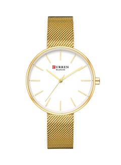 Women's Waterproof Simple Stainless Steel Mesh BAnd Quartz Watch 9042 - 36 mm - Gold