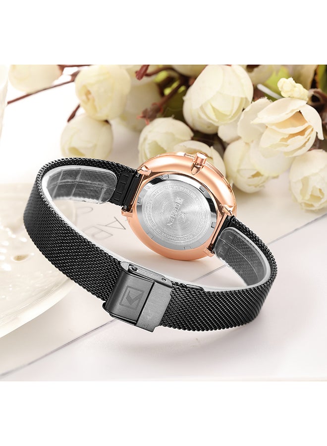 CURREN - Women's Waterproof Simple Stainless Steel Mesh Band Quartz Watch 9042 - Image 1