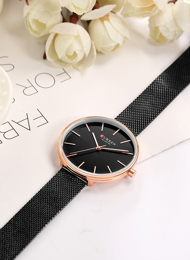 CURREN - Women's Waterproof Simple Stainless Steel Mesh Band Quartz Watch 9042 - Image 1