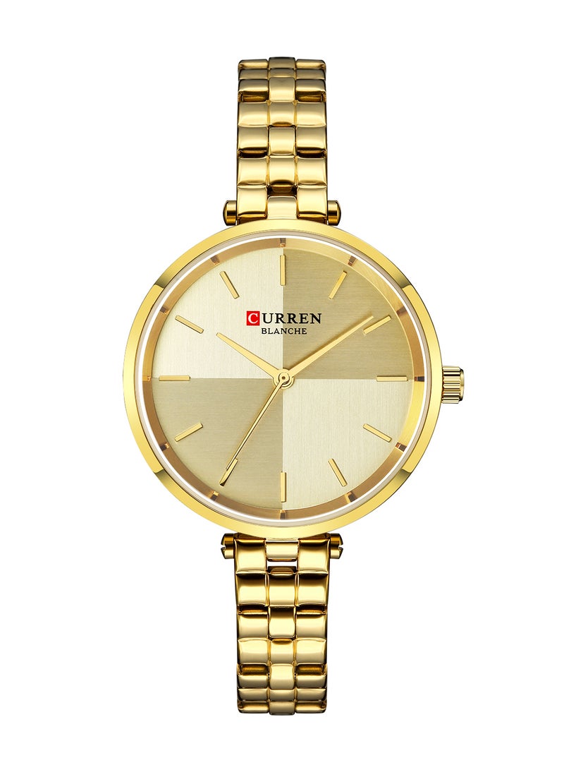 Women's Waterproof Metal Quartz Watch 9043 - 34 mm - Gold - v1608691439/N42995173A_1