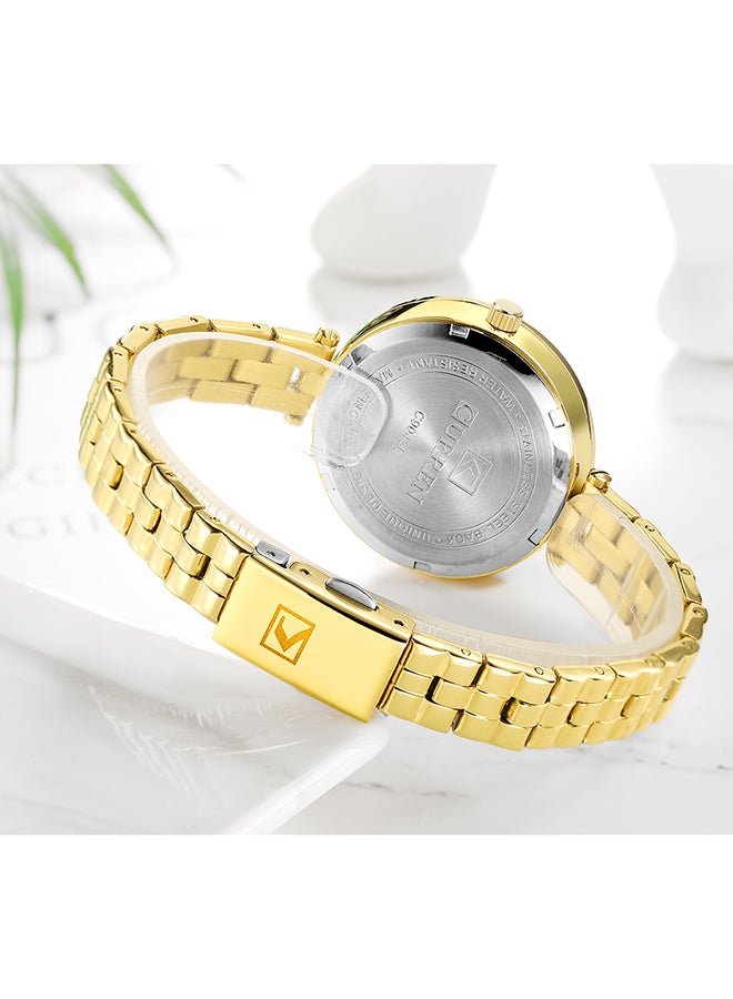 Women's Waterproof Metal Quartz Watch 9043 - 34 mm - Gold - v1608691439/N42995173A_4