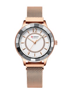 Women's Waterproof Chic Stainless Steel Magnetic Mesh BAnd Quartz Watch 9066 - 36 mm - Rose Gold