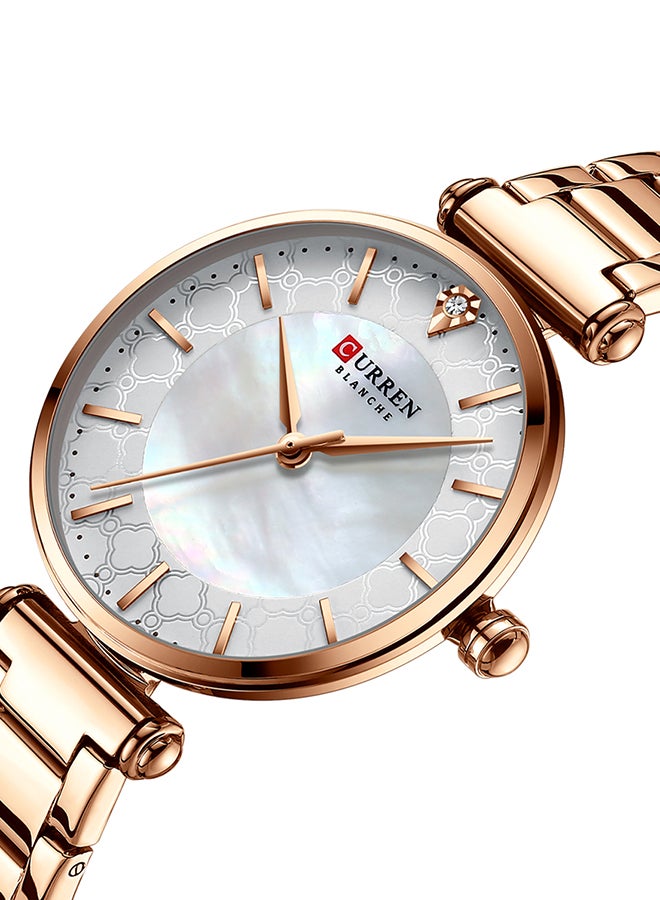 CURREN Women's Elegant Waterproof Stainless Steel BAnd Quartz Watch 9072 - 31 mm - Rose Gold - Image 2