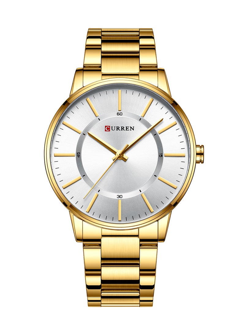 Men's Waterproof Stainless Steel BAnd Casual Quartz Watch 8385 - 45 mm - Gold - v1608691460/N42995265A_1