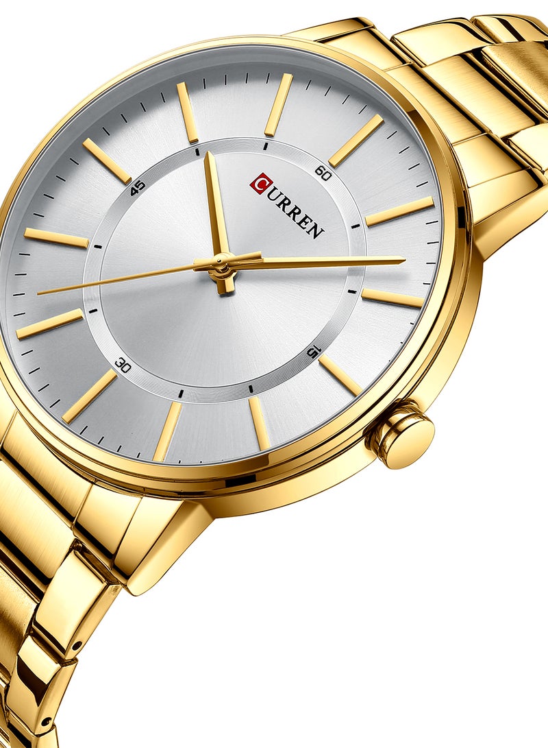 Men's Waterproof Stainless Steel BAnd Casual Quartz Watch 8385 - 45 mm - Gold - v1608691460/N42995265A_2