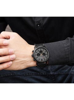 CURREN Men's Chronograph Waterproof Stainless Steel BAnd Casual Quartz Watch 8315 - 46 mm - Black  - Image 3