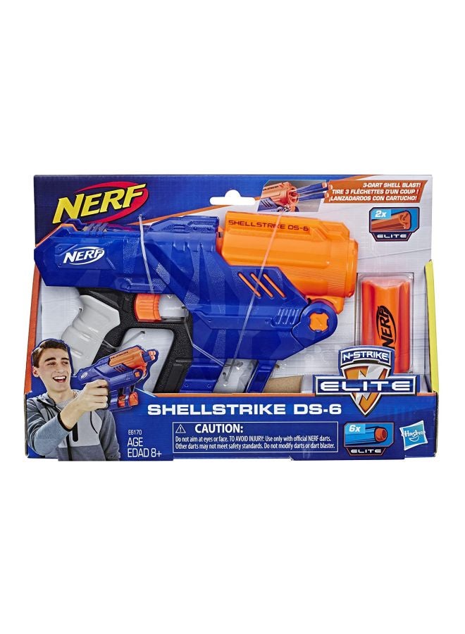 NERF - Elite Shellstrike DS-6 Blaster With 6 Darts - Image 1