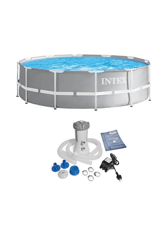 INTEX Prism Frame Pool With Water Filter Pump 366x76cm  - Image 1