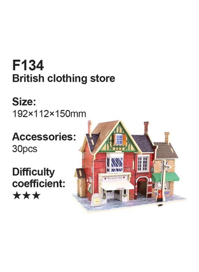 Sharpdo British Style Toggery Wooden House Puzzle 19.2x11.2x15cm - Image 2