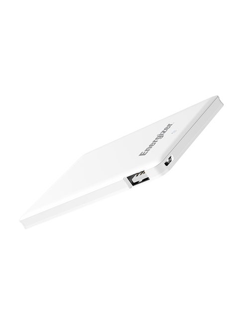 2500.0 mAh Fast Charging Powerbank, LCD status Display, Handy Compact Design with PowerSafe Management White