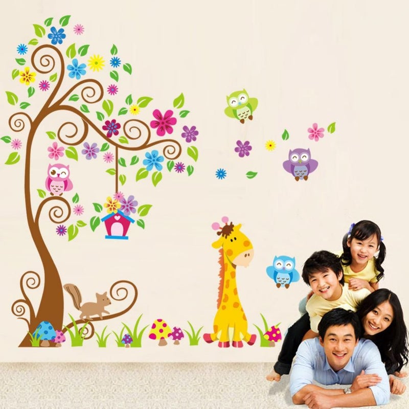 فاست برينت ملصق بتصميم رسومات كرتونية على شكل حيوانات لتزيين غرفة الأطفال متعدد الألوان 30x90سم - Image 2