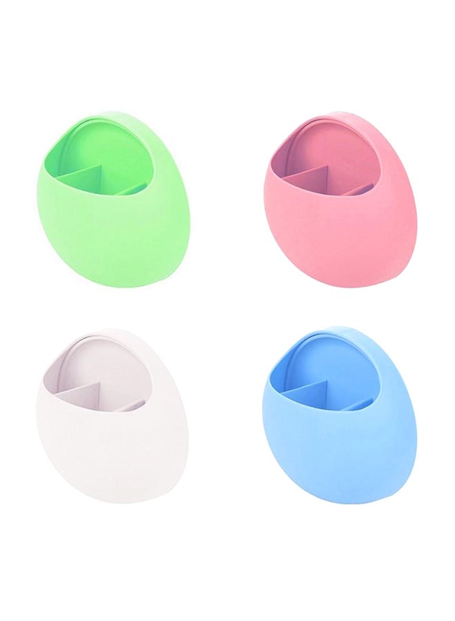 Generic 4-Piece Multifunction Toothpaste Holder With Suction Cup Multicolour  - Image 1