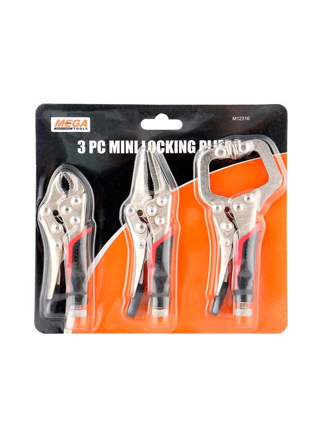 MEGA 3-Piece Mini Locking Pliers Multicolour - Image 2