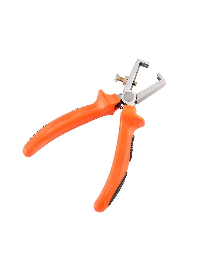 MEGA Wire Stripper Plier Orange/Silver 6inch - Image 1