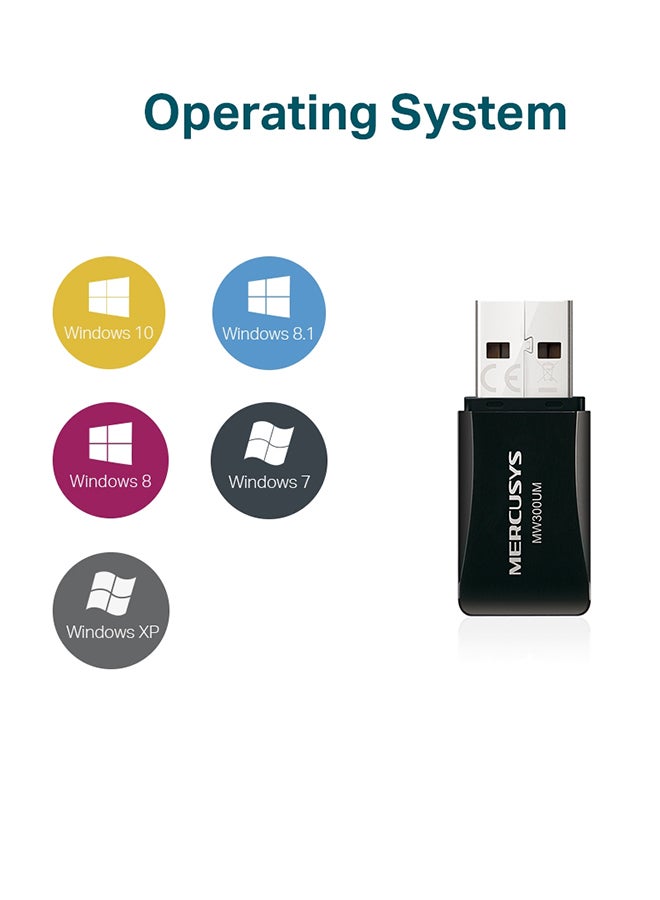 MERCUSYS Wireless Mini USB Adapter Black  - Image 2
