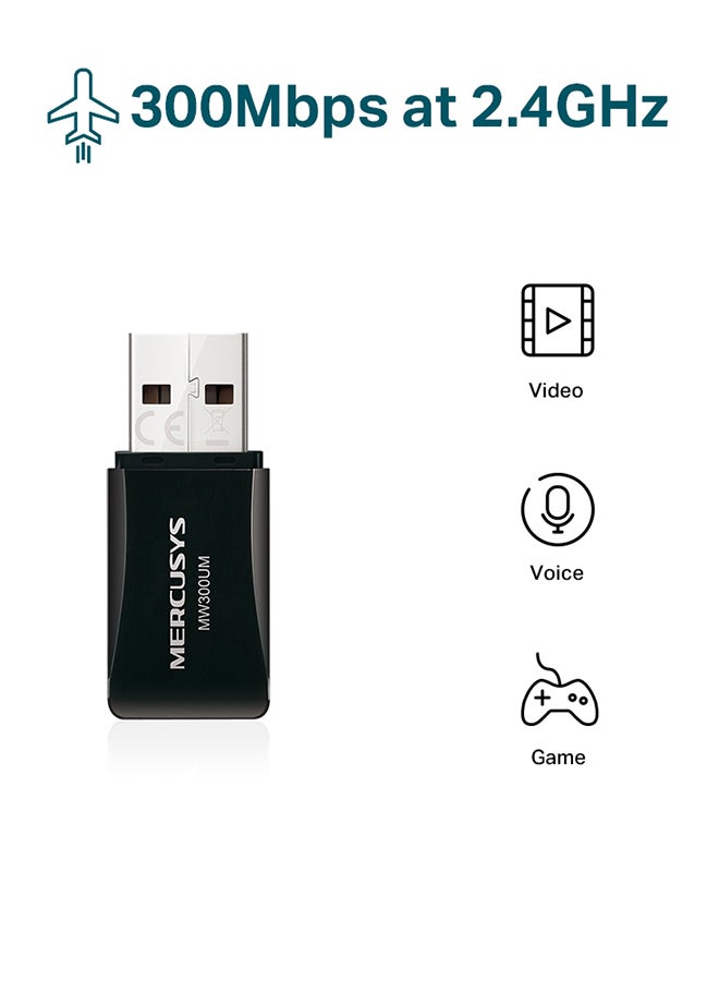 MERCUSYS Wireless Mini USB Adapter Black  - Image 3