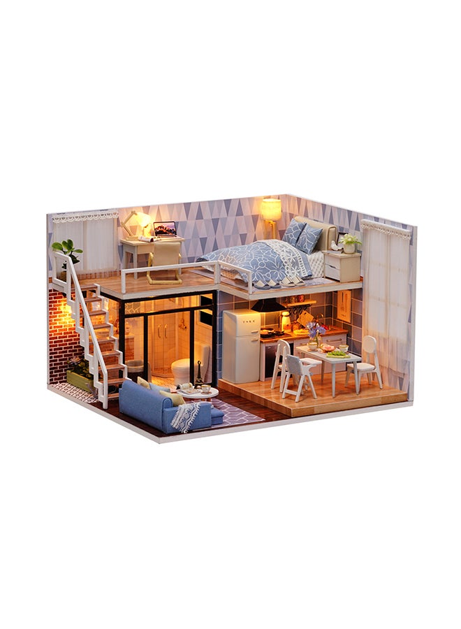 DIY Loft Mini 3D Wooden Dollhouse 30x7.5x23.5cm  - Image 1